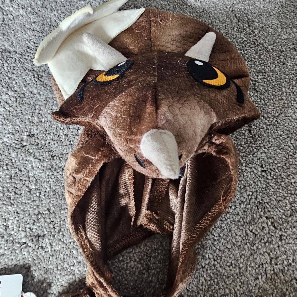 Baby Brown Triceratops Costume with Cream Egg - Unbranded - Picture 9 of 13